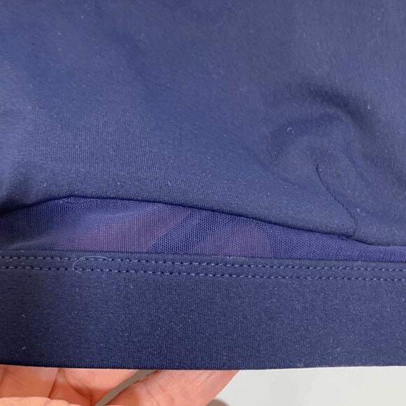 Fabletics Women's Navy Blue Crisscross Strappy Back Sports Workout Bra Medium - Picture 5 of 7